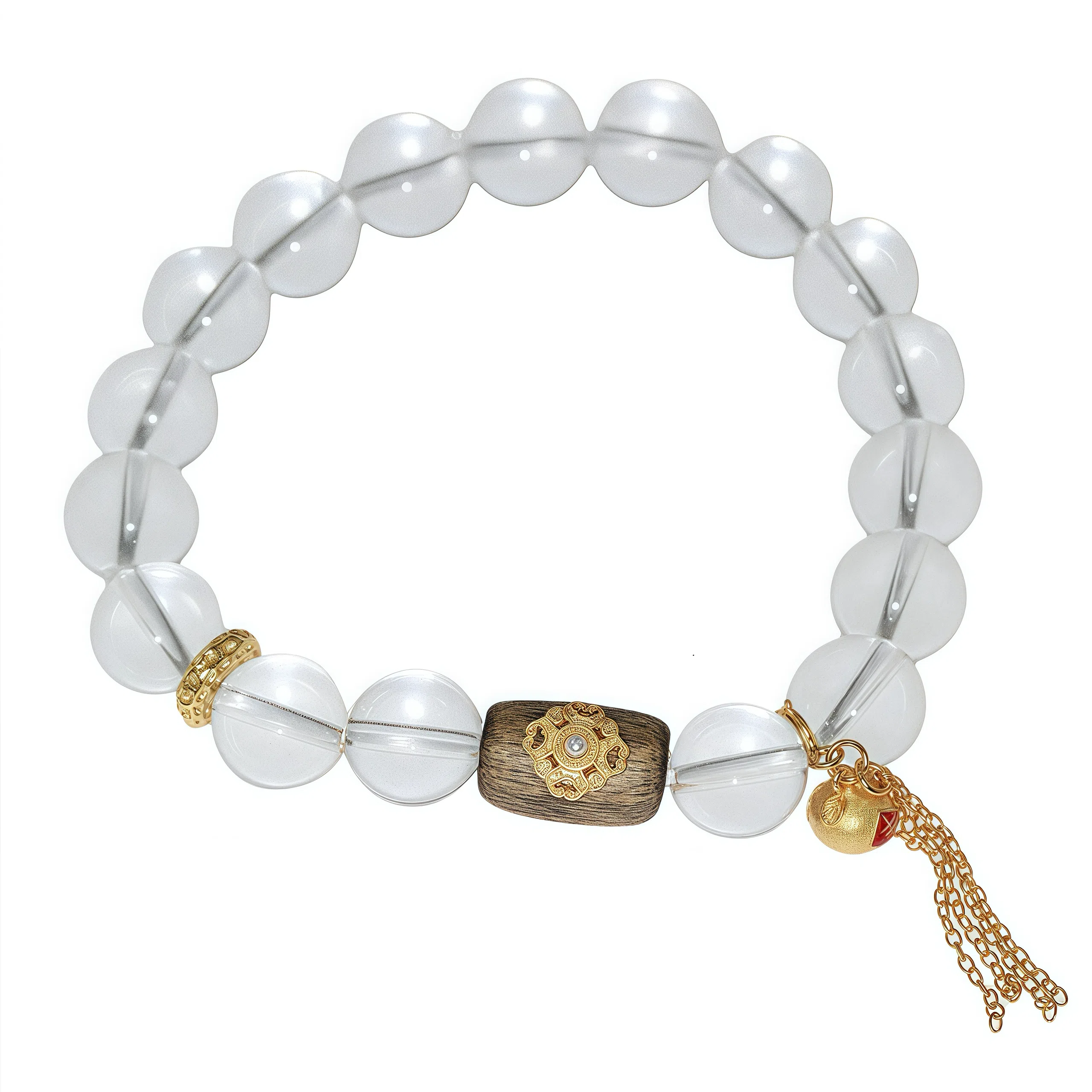 金杰福 防职场内耗高透多圈叠戴玄学 白水晶 手串 女款