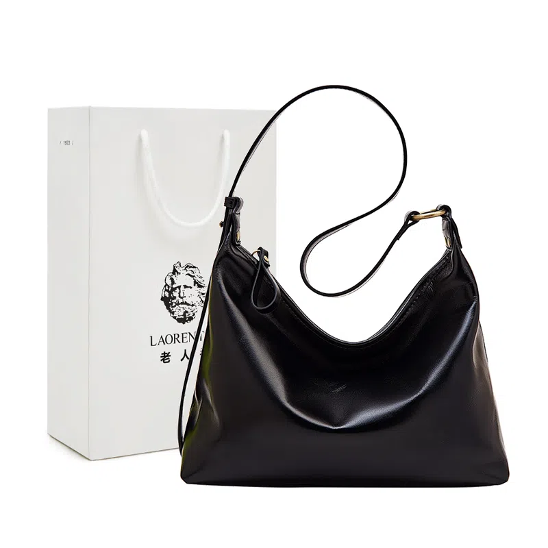 老人头 时尚高级感气质百搭通勤 牛皮 单肩包 女款 多色