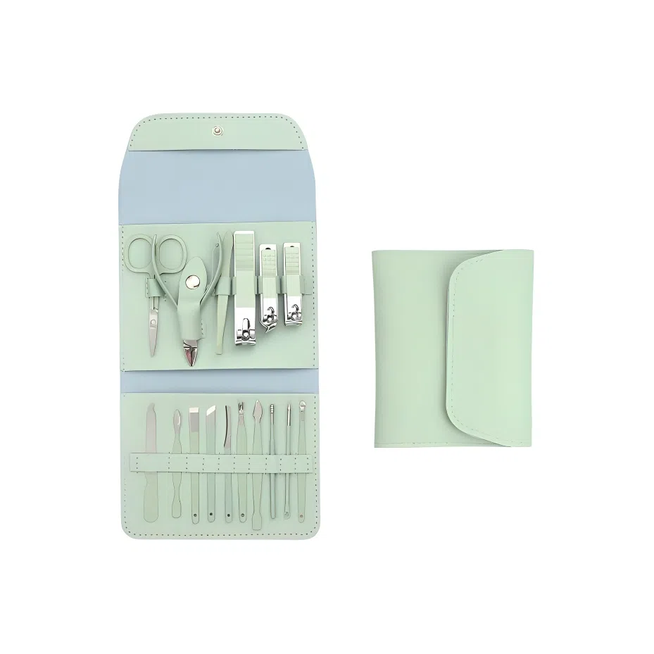 馨枕居 抹茶绿修甲修眉指甲钳套装 美甲工具