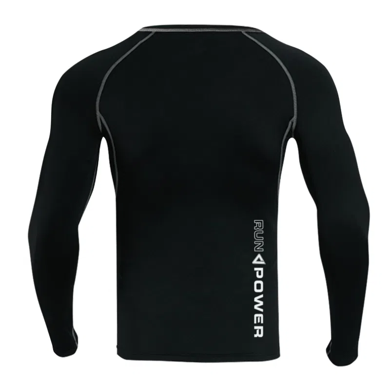 匹克 速干透气运动训练散热高弹长袖跑步瑜伽骑行健身衣 男女同款 黑色