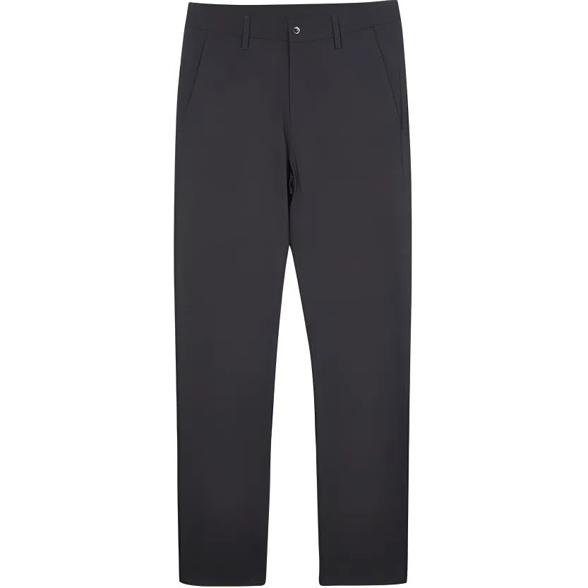 才子 中腰纯色修身微弹休闲裤 男款 黑色