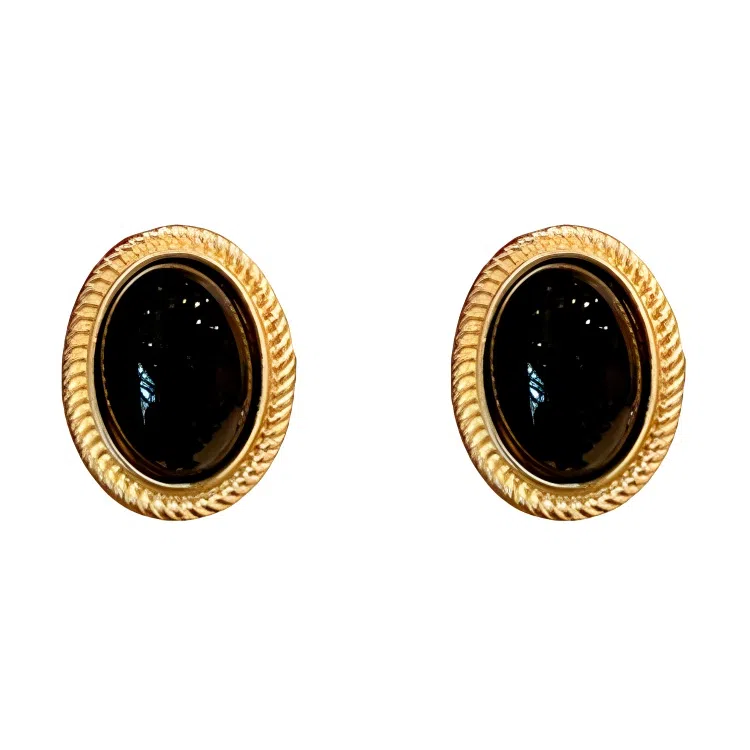 尚先生 中古椭圆时尚欧美复古宫廷风 合金 耳环 女款