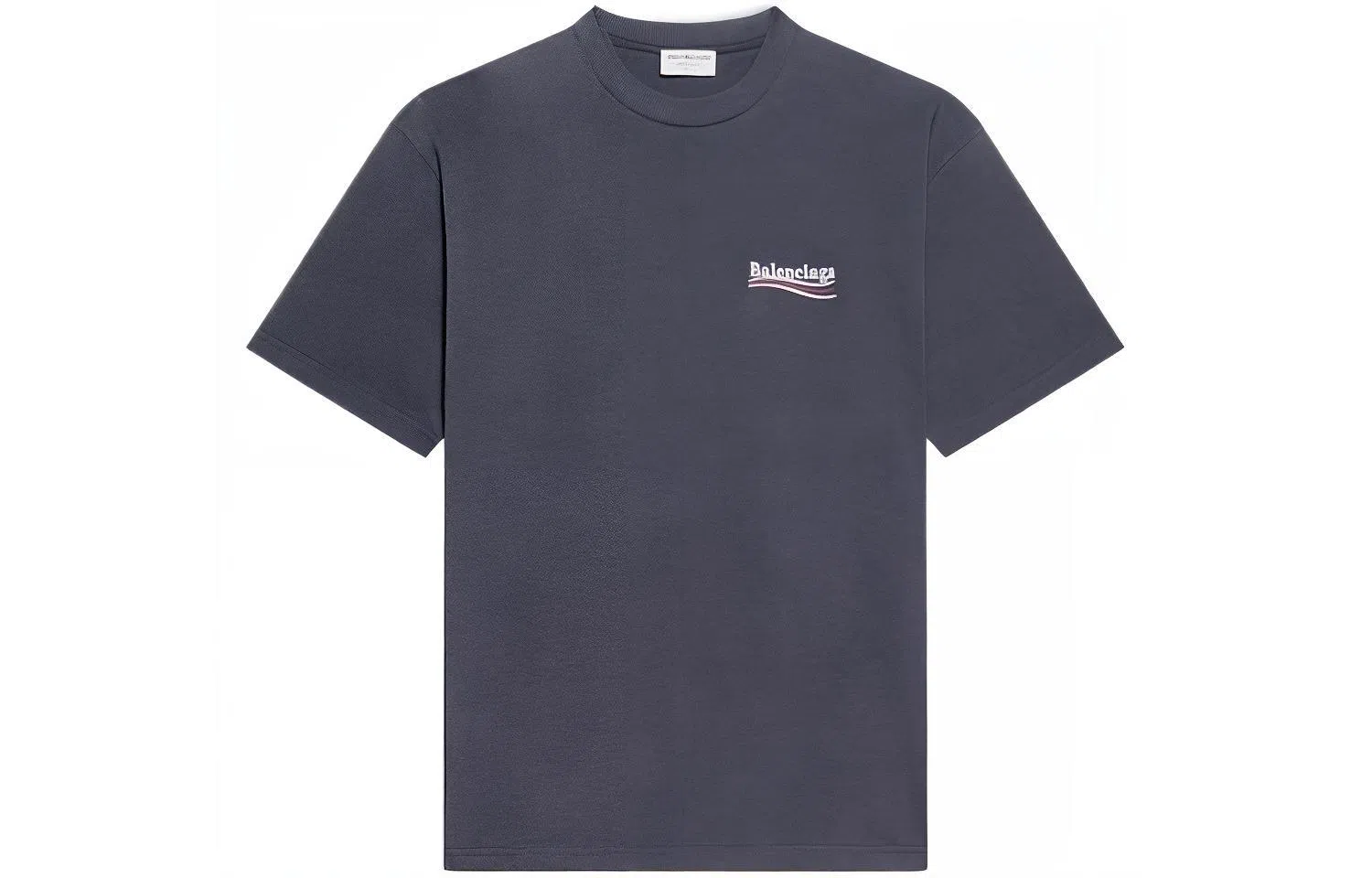 Balenciaga Logo Print T-Shirt Blue