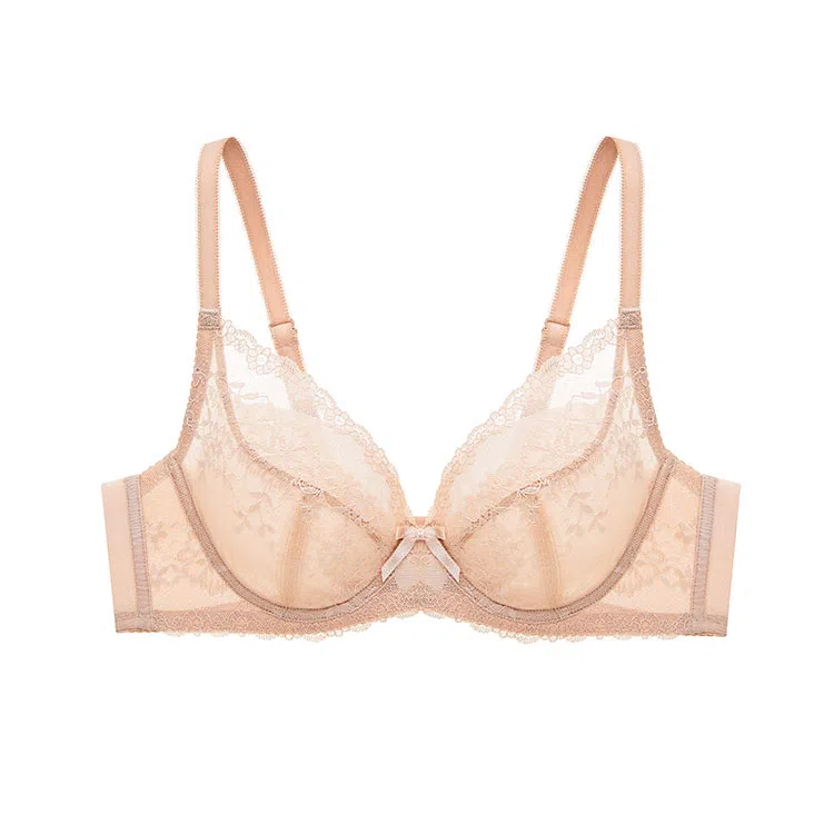 曼妮芬 蕾丝大胸显小薄软钢圈大杯文胸 女款