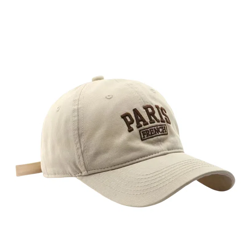 佐闯 日系韩版字母刺绣宽帽檐遮阳防晒百搭显脸小户外休闲 棉 鸭舌帽 男女同款情侣款