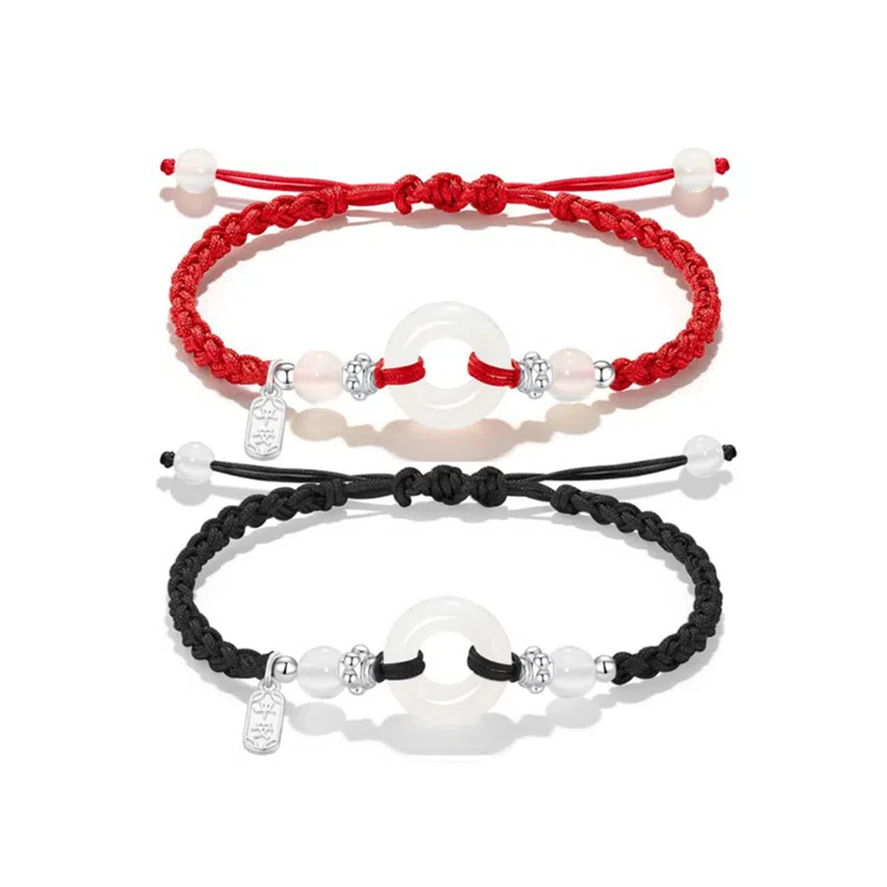 【转好运】 万娜 平安扣 平安喜乐编织小众新中式国风本命年气质轻奢复古百搭学生手饰 合金 手绳 男女同款情侣款