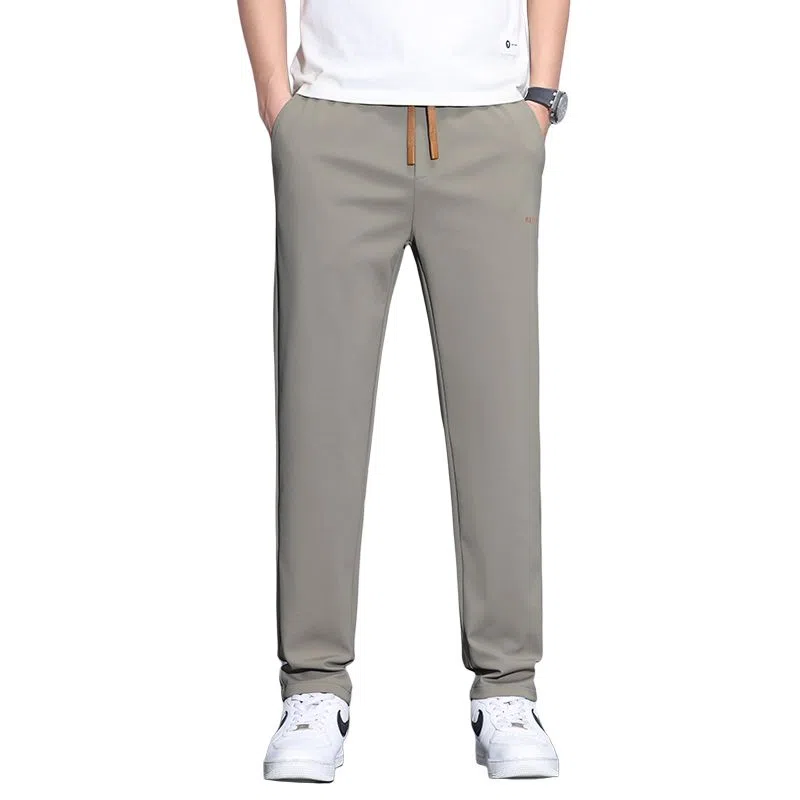 【dme】 纯色商务时尚透气舒适简约直筒垂感中腰系带休闲裤 男女同款