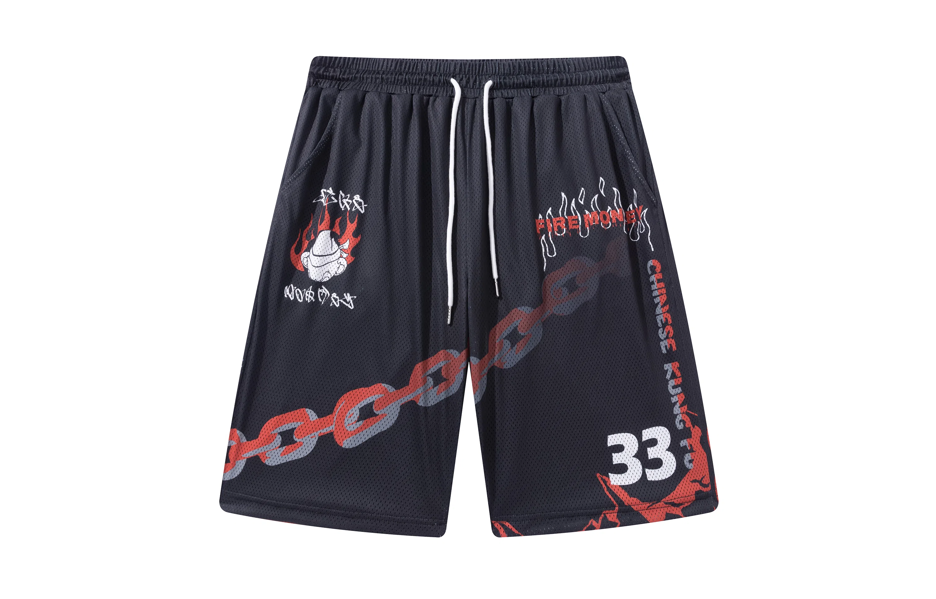 FireMonkey Flame Basketball Shorts Black