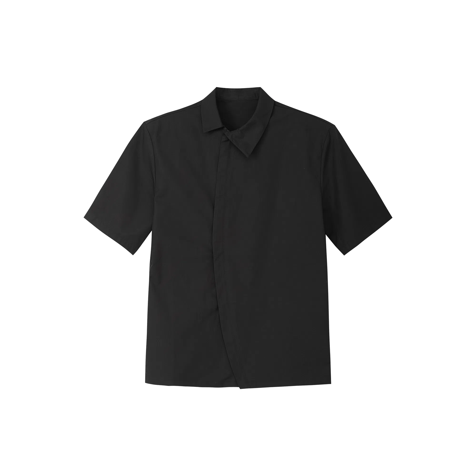FRKM Asymmetric Short Sleeve Shirt Black