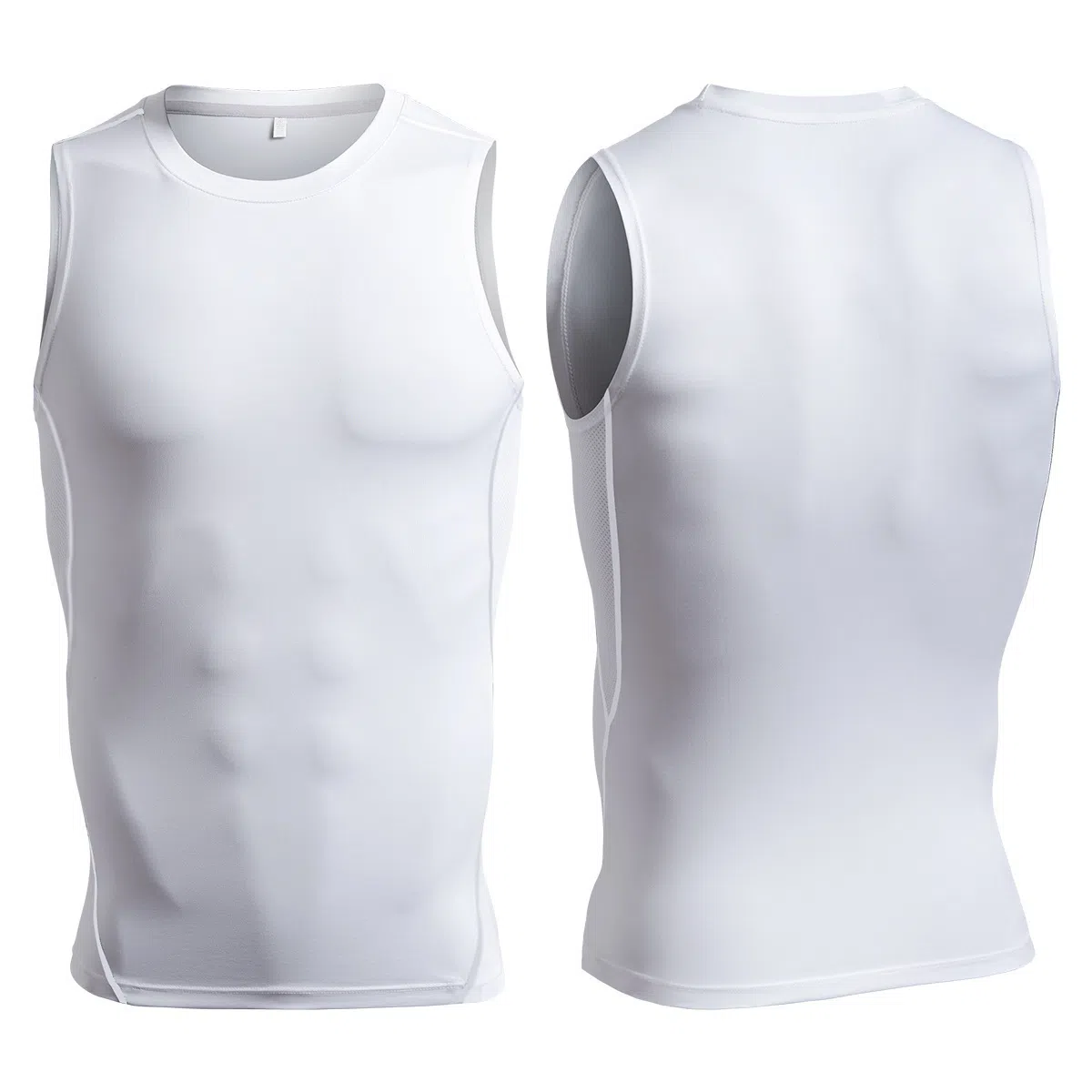 浪莎 无袖紧身健身服男式瑜伽跑步背心速干运动背心夏骑行服饰骑行配套