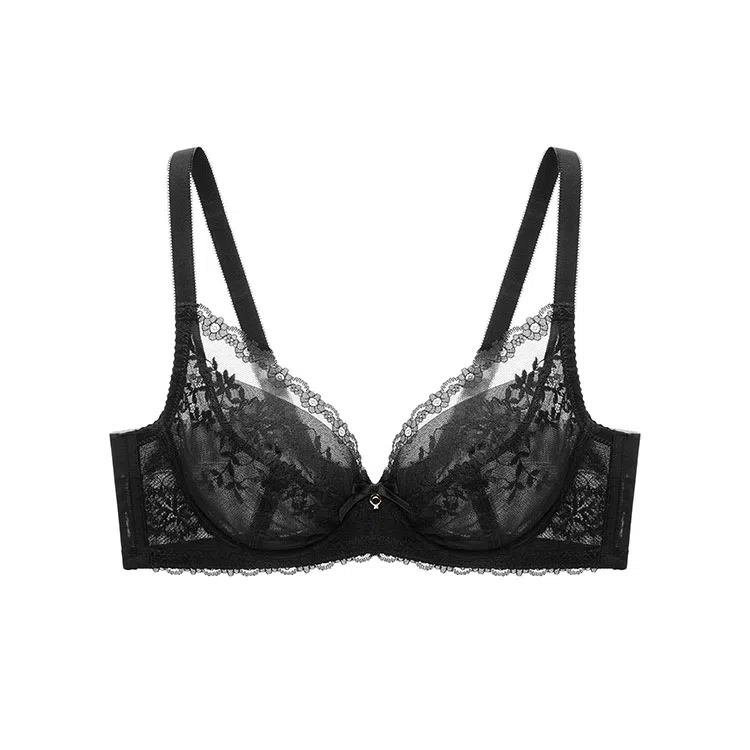 曼妮芬 蕾丝大胸显小薄软钢圈大杯文胸 女款