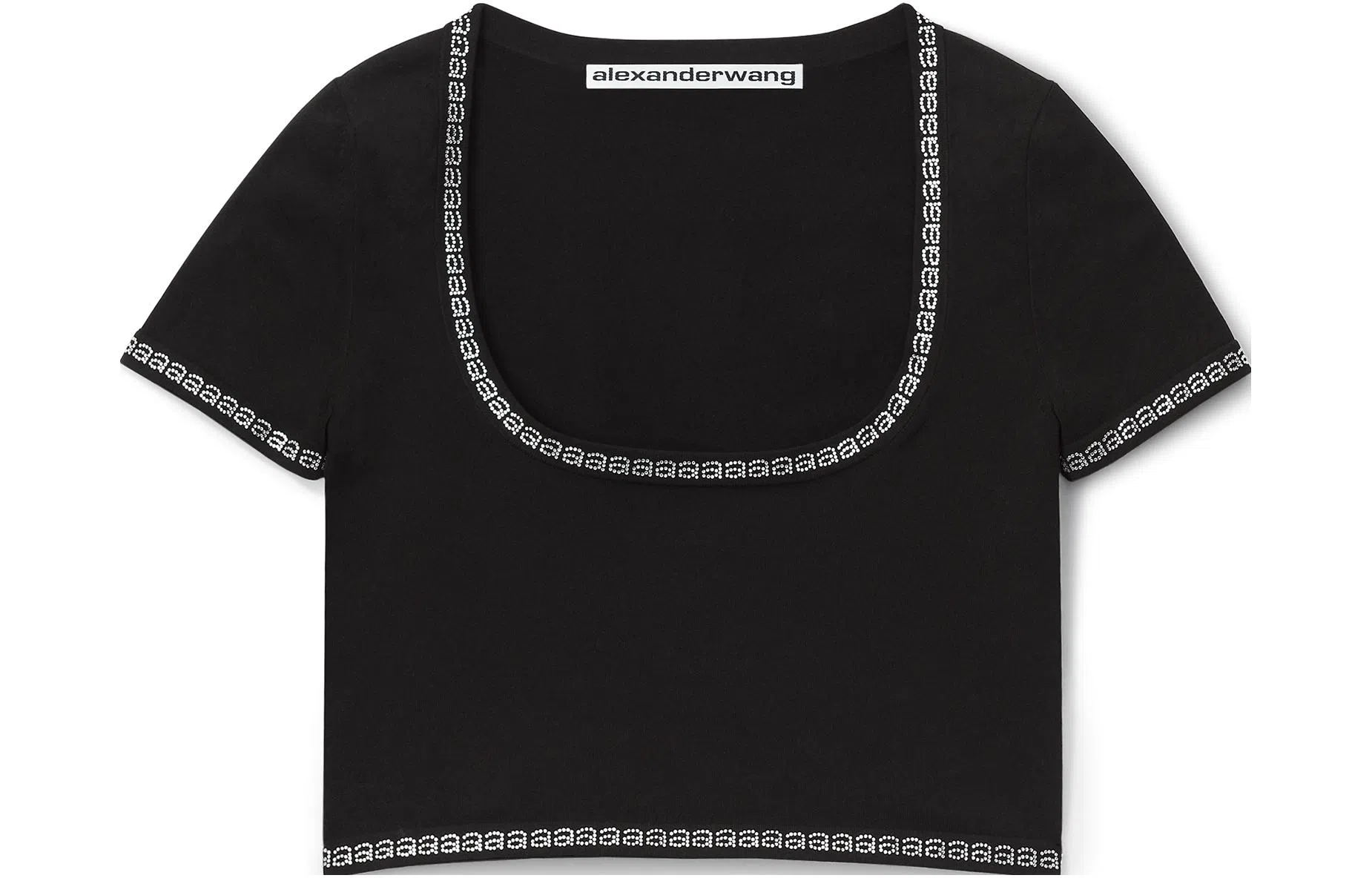 Alexander Wang SS23 Black Crop Tee