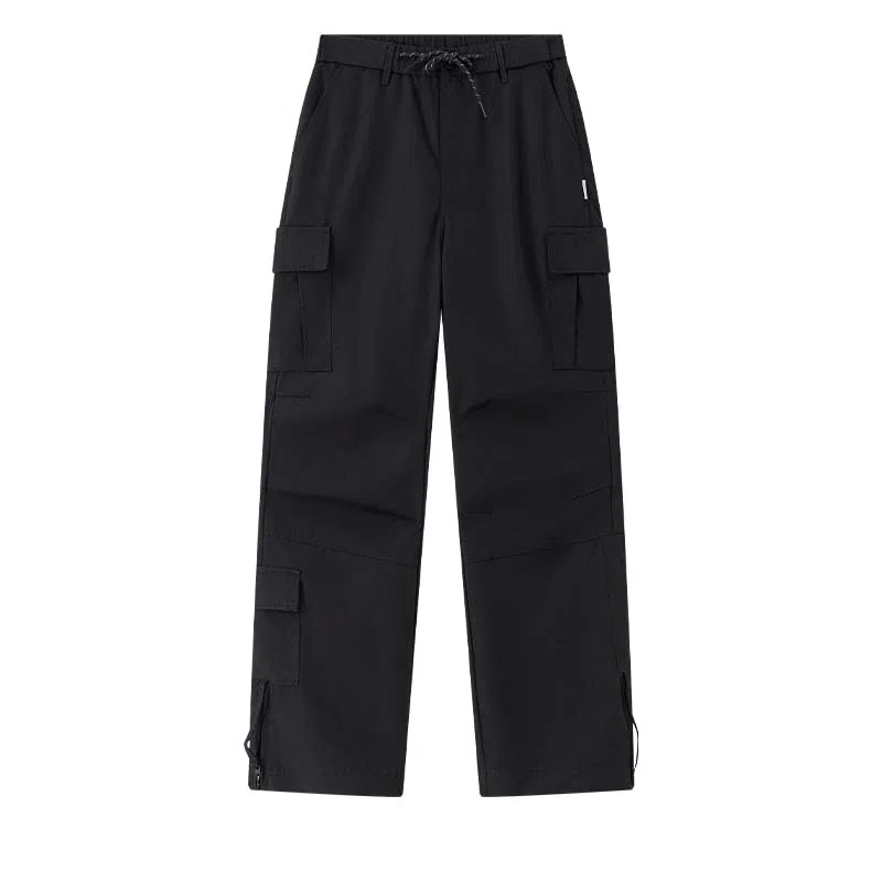 兔先森 美式复古高街折叠拼接伞兵裤直筒宽松工装休闲裤 男女同款