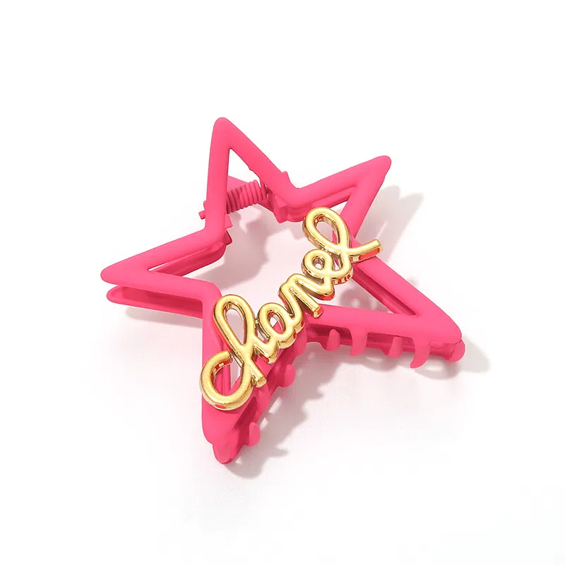 如花梦 高级感甜酷五角星镂空少女后脑勺发量鲨鱼夹 合金 发夹 女款