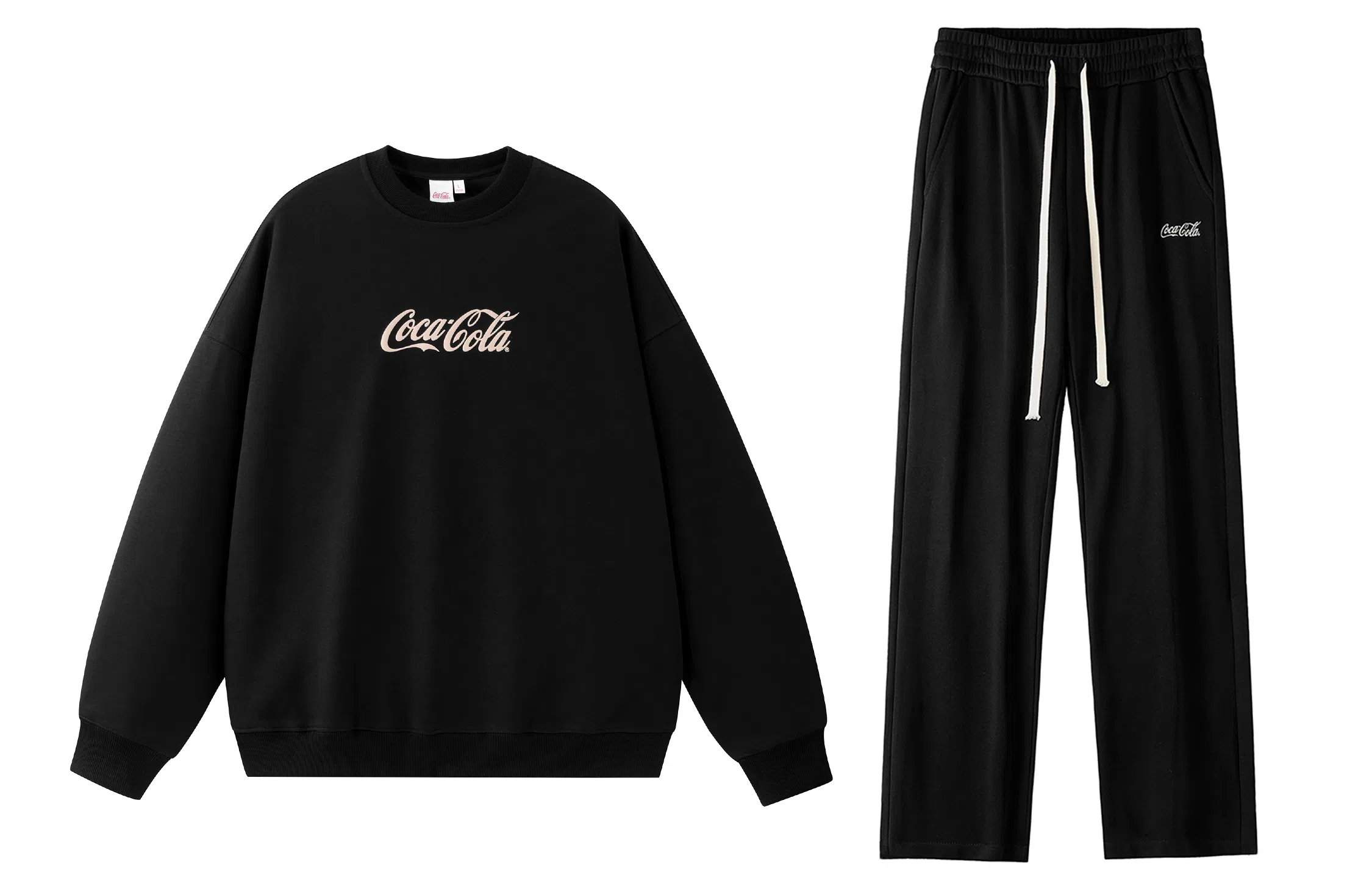Coca-Cola Logo Embroidered Sweatshirt Set