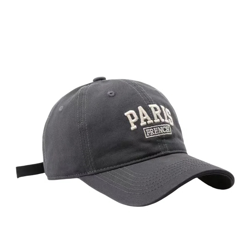 佐闯 日系韩版字母刺绣宽帽檐遮阳防晒百搭显脸小户外休闲 棉 鸭舌帽 男女同款情侣款