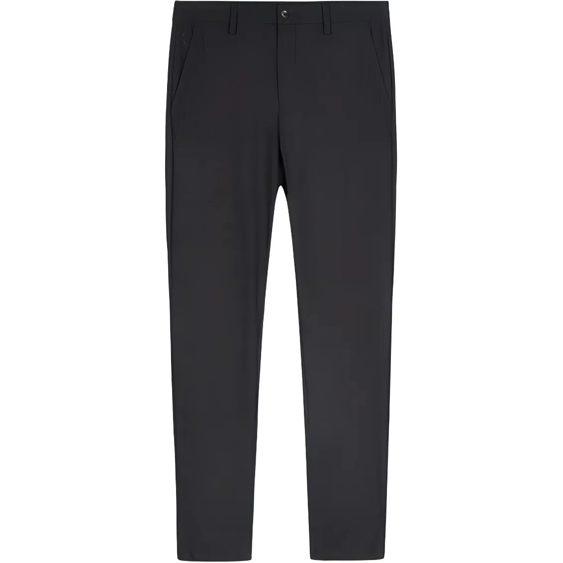 才子 纯色微弹中腰拉链修身直筒休闲裤 男款