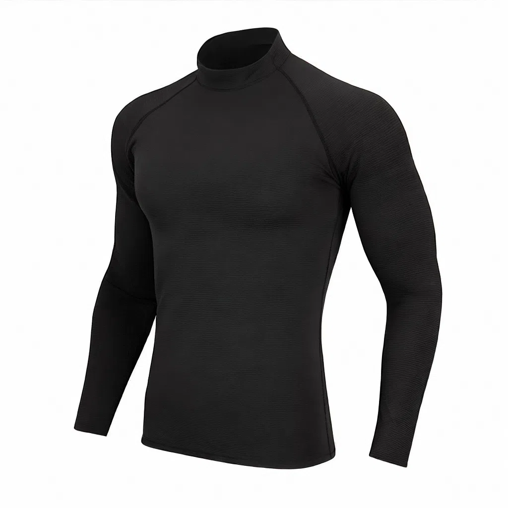 浪莎 速干运动加绒舒适立领健身衣 男款