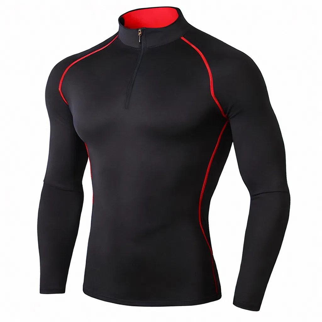 浪莎 运动训练长袖高弹速干健身衣 男款