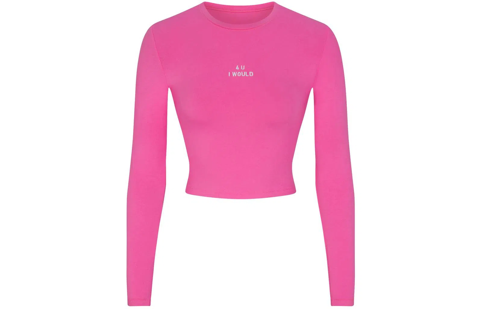 SKIMS Hot Pink Long Sleeve Tee