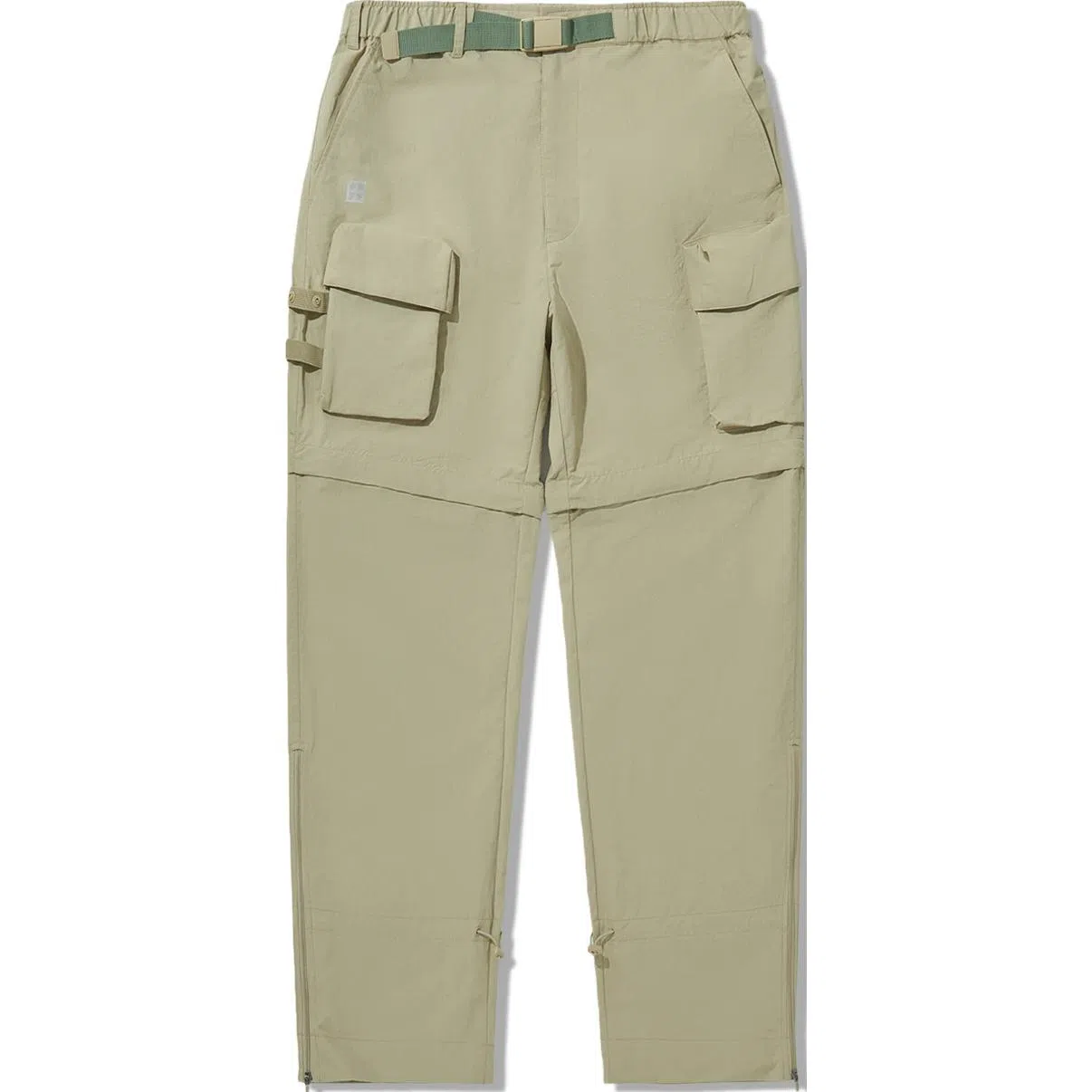 中国李宁 纯色中腰舒适透气百搭直筒运动长裤 男款 卡其色