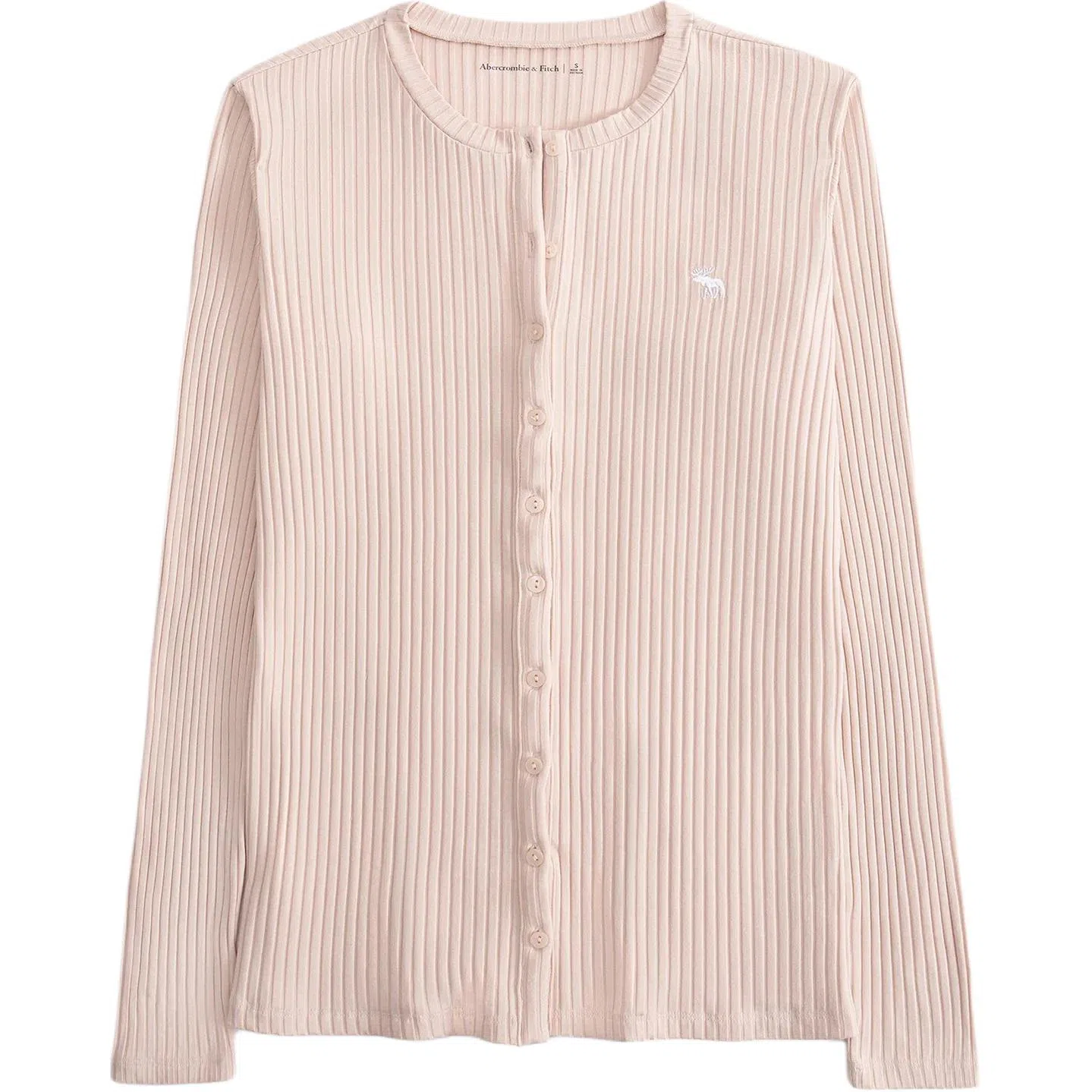 Abercrombie Fitch Slim Soft Long Sleeve Tee Light Pink