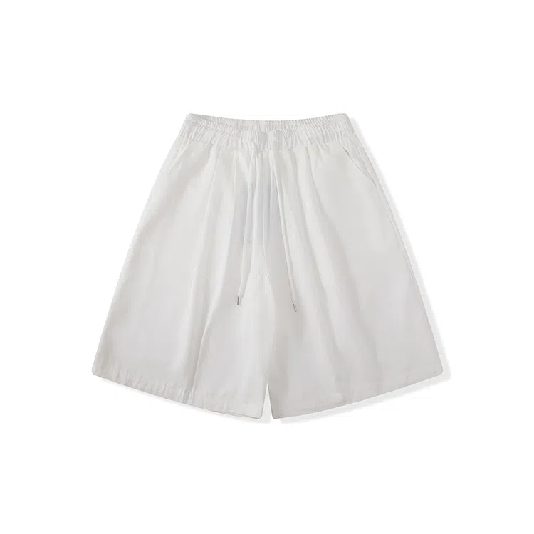 我是大卫 夏季新款复古工装纯色休闲短裤 男款 白色