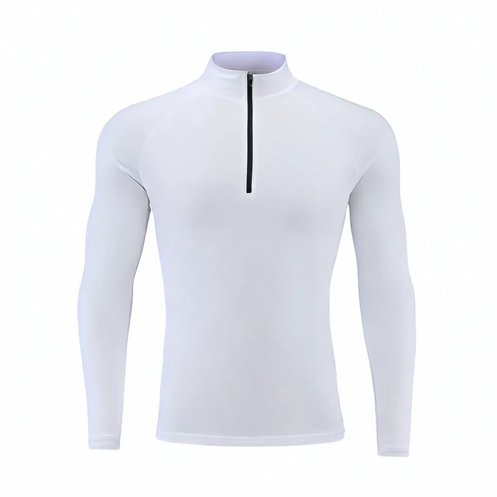 浪莎 跑步休闲拉链训练长袖速干立领反光条健身衣 男款