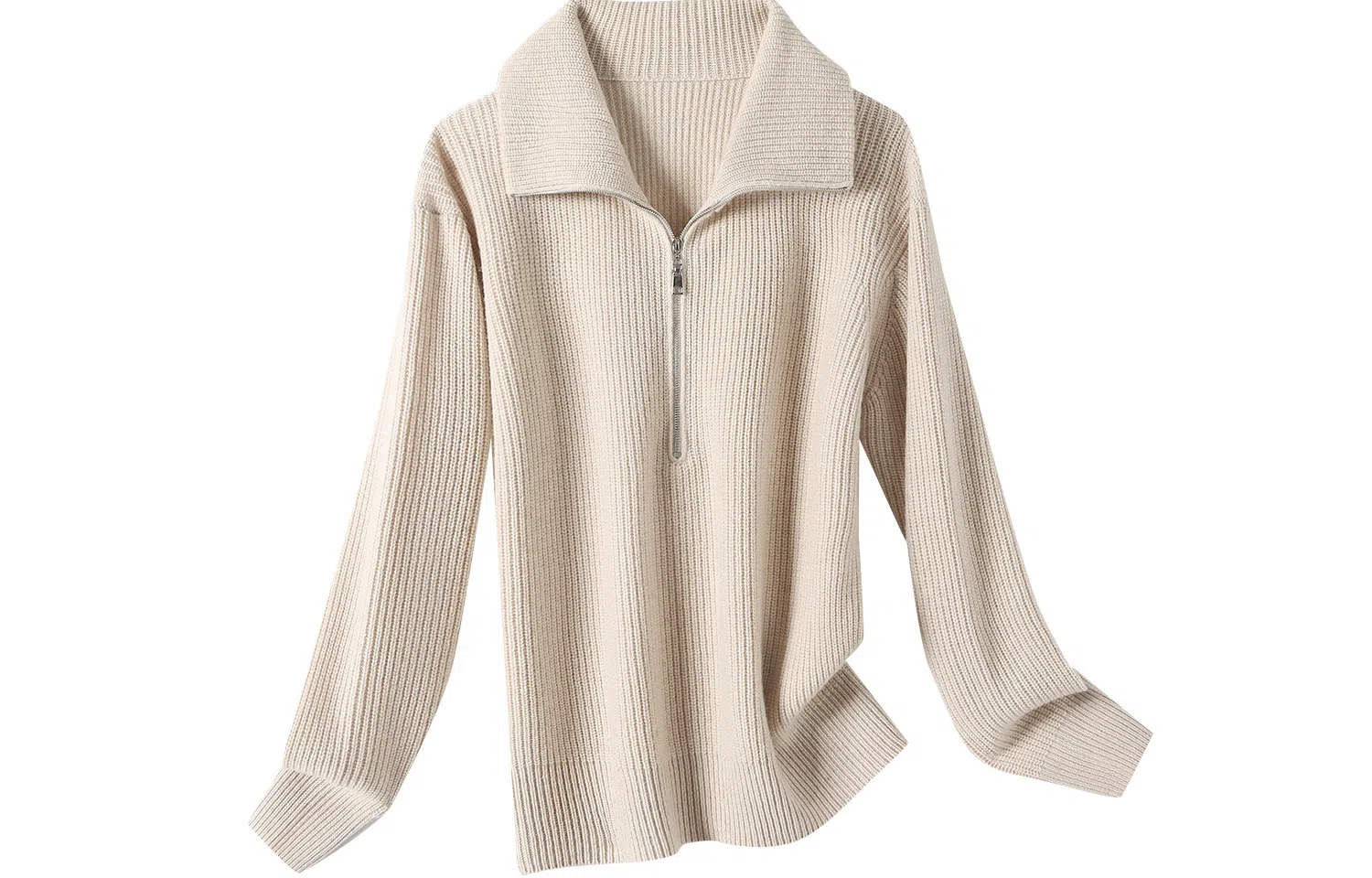 恒源祥 纯色休闲翻领毛衣 女款