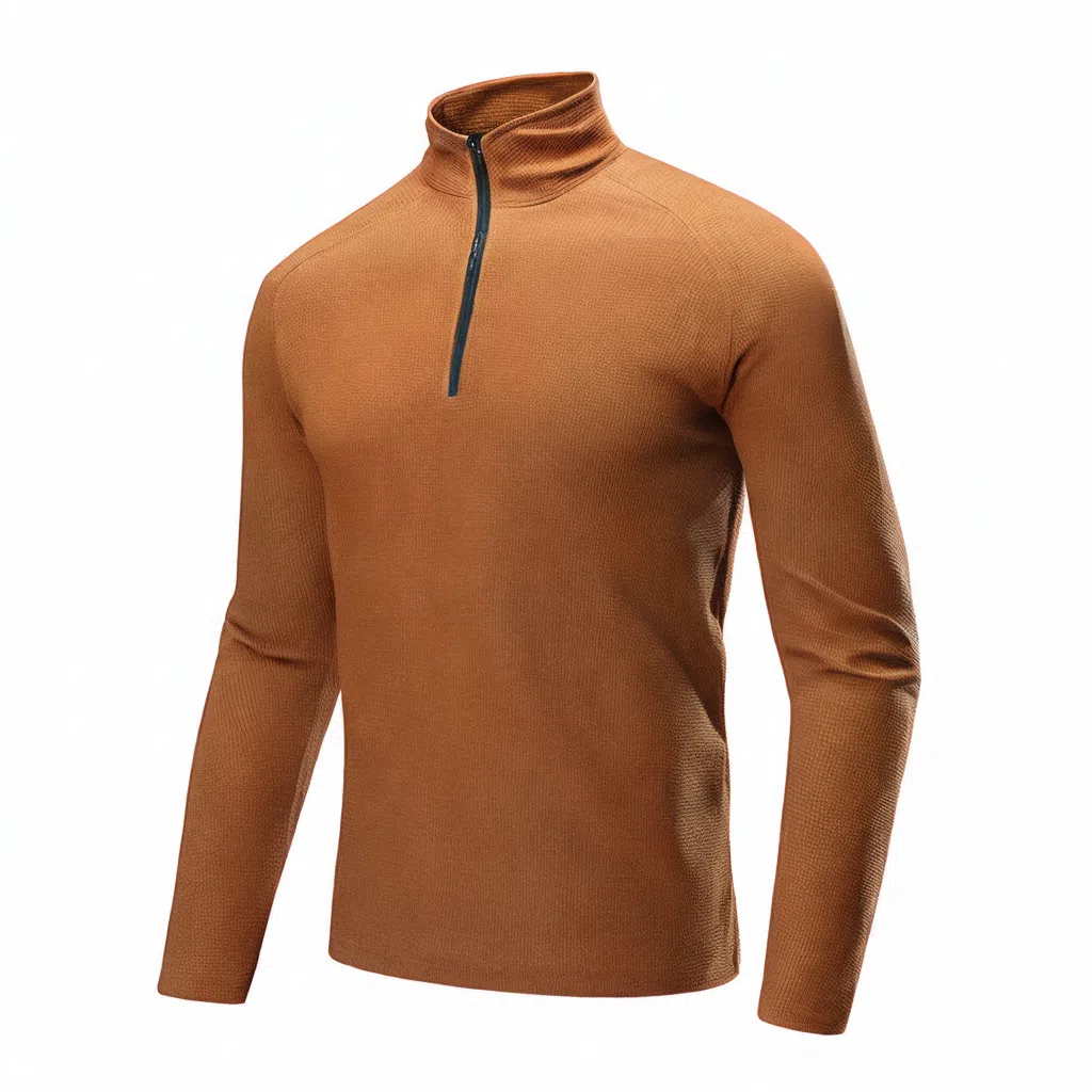 浪莎 速干运动上衣半拉链立领长袖健身衣 男款