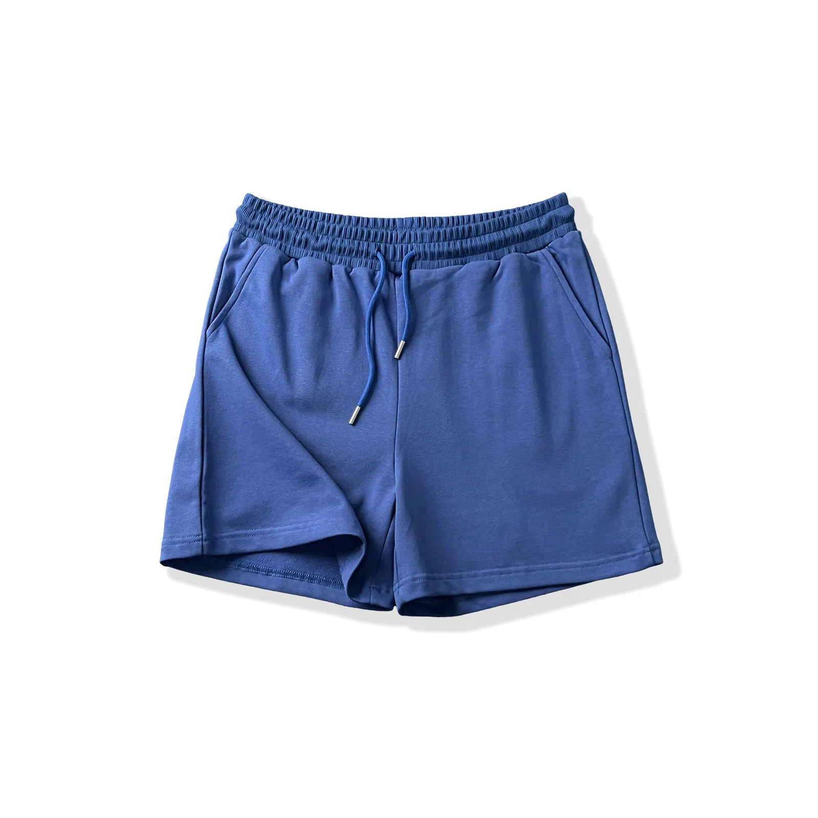 SHANTREE Loose Fit Mid-Rise Drawstring Shorts Blue