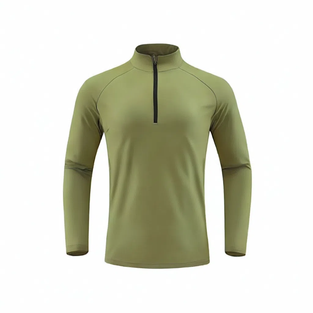 浪莎 高领半拉链训练服速干长袖健身衣 男款