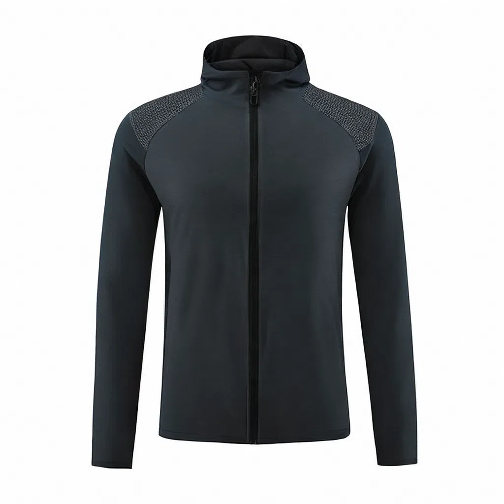 浪莎 合身休闲连帽空白版训练长袖健身衣 男款