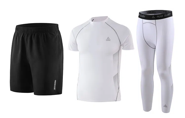 匹克 纯色套头跑步篮球运动紧身速干透气休闲运动三件套健身套装 男女同款