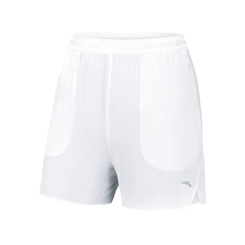 超级安踏 休闲简约纯色运动短裤 男款 雪花白