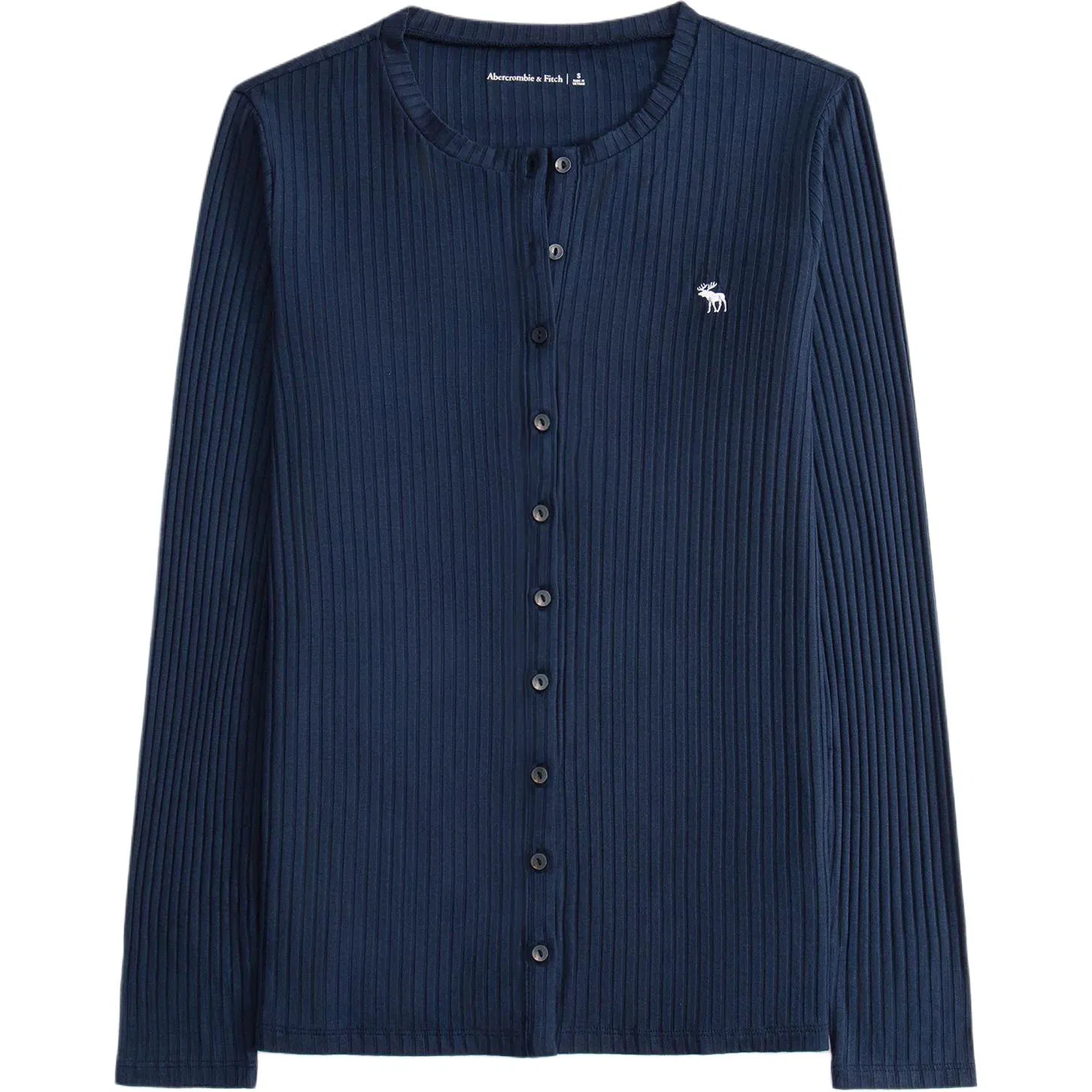 Abercrombie Fitch Slim Long Sleeve Tee Navy