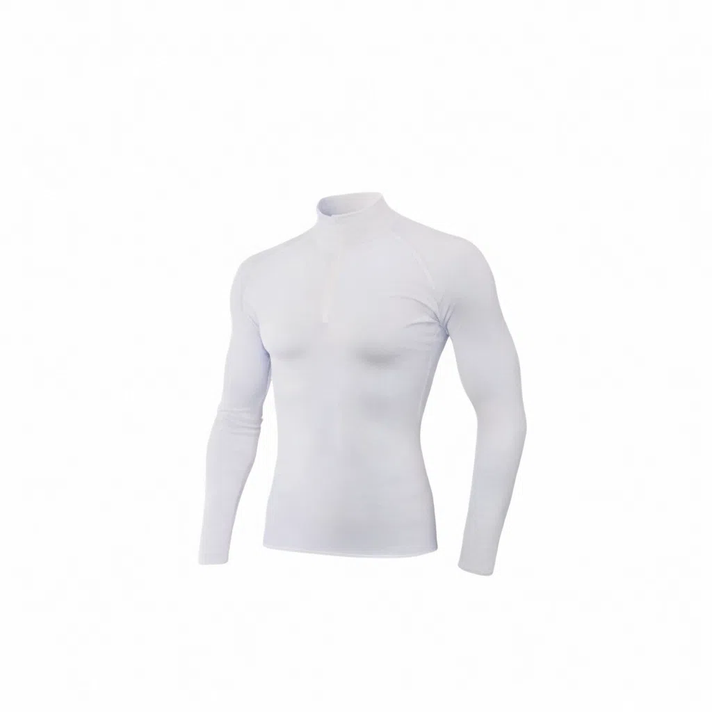 浪莎 高弹紧身运动跑步训练长袖立领健身衣 男款