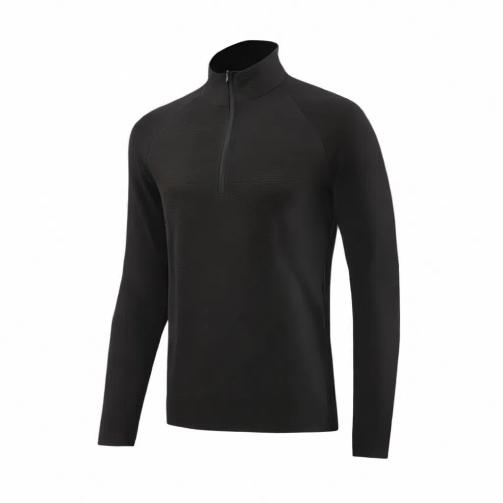 浪莎 半拉链弹力速干立领健身衣 男款