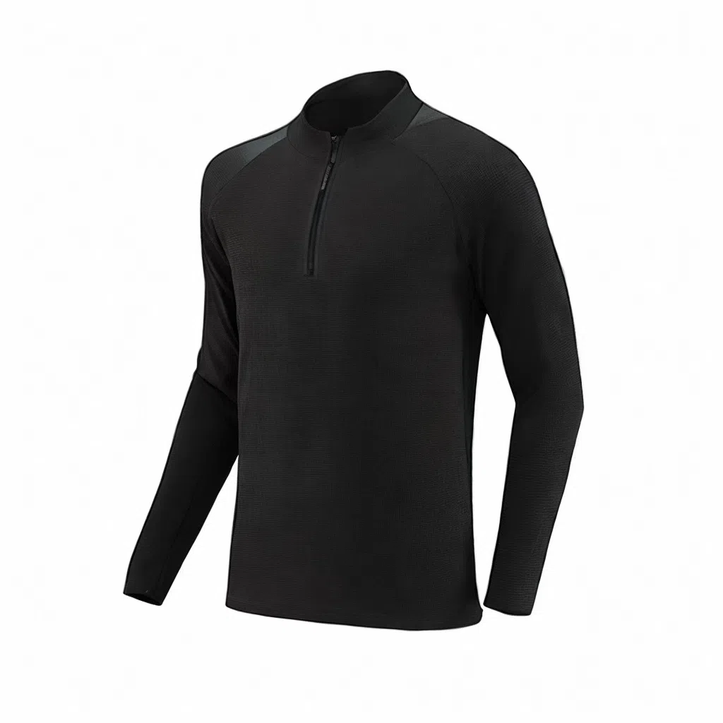 浪莎 半拉链长袖运动户外速干健身衣 男款