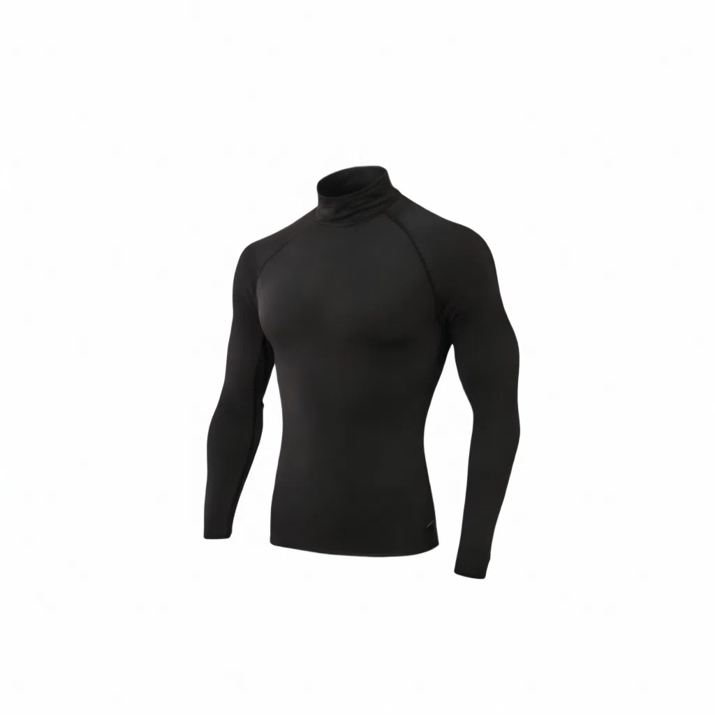 浪莎 高弹紧身运动跑步训练长袖立领健身衣 男款