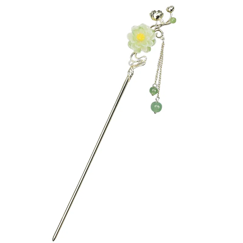 彤彤兔 超仙牡丹花流苏新中式高级感簪子古风汉服头饰发钗 合金 发簪 女款