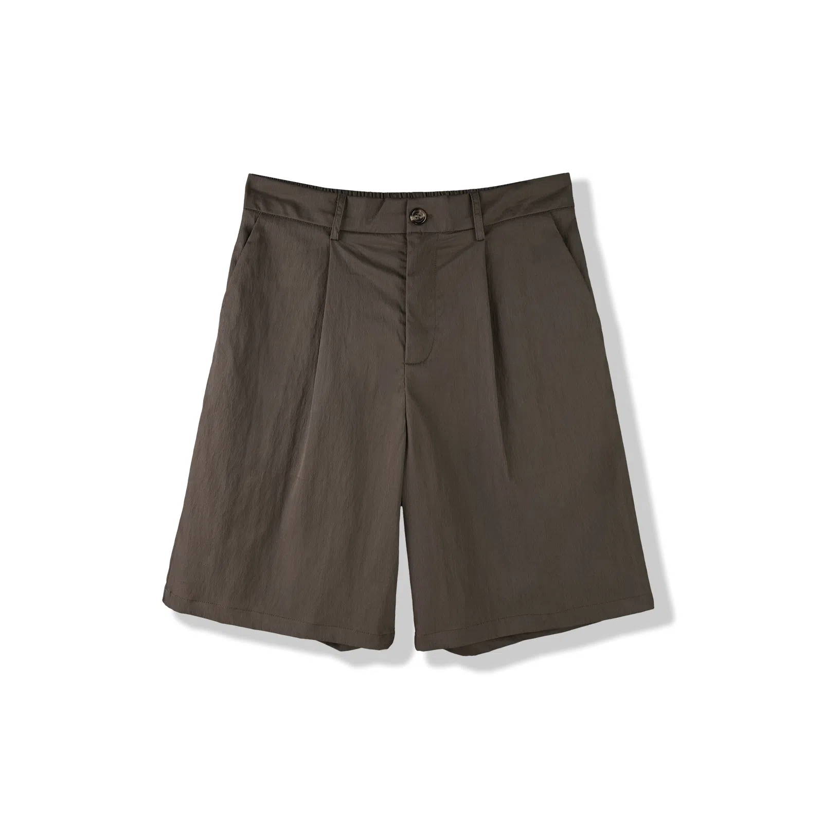 我是大卫 韩版潮流宽松透气五分裤直筒垂感休闲短裤 男女同款 卡其色