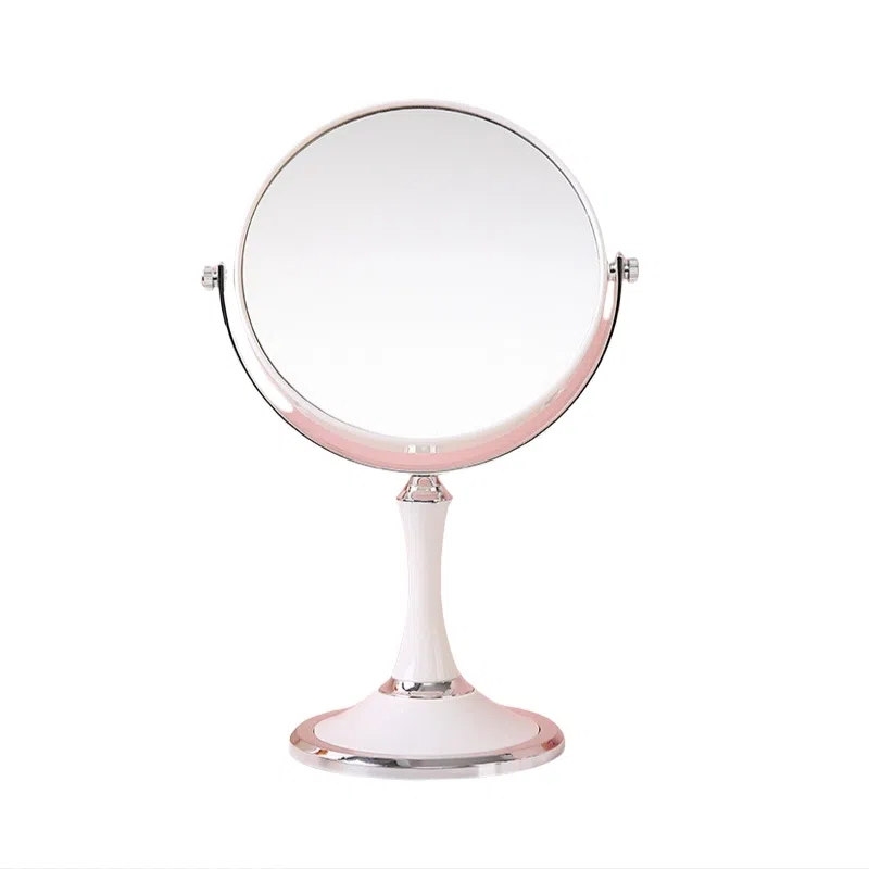 轻迎 奶油风可放大旋转可爱高颜值双面化妆镜