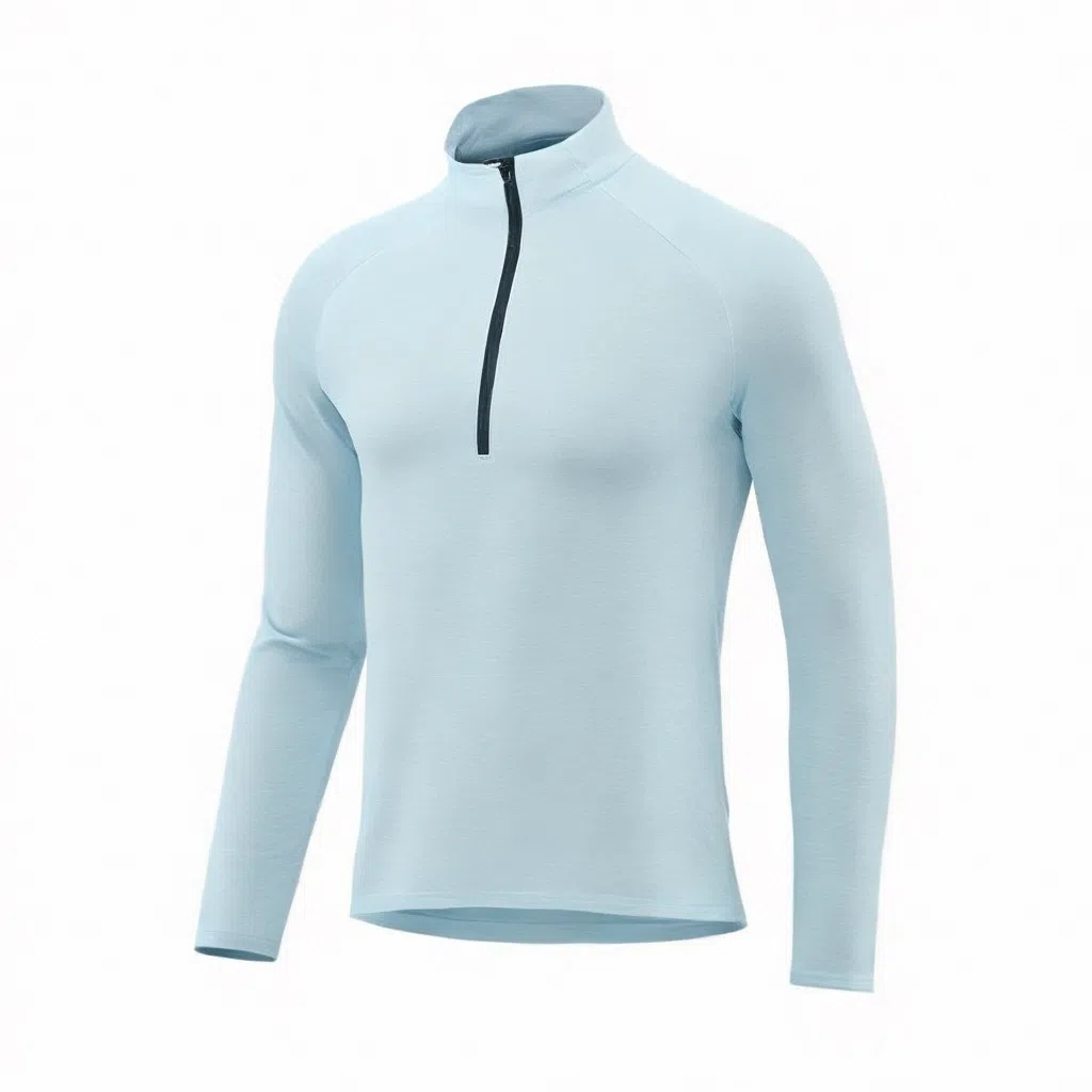 浪莎 半拉链跑步速干长袖投篮服健身衣 男款