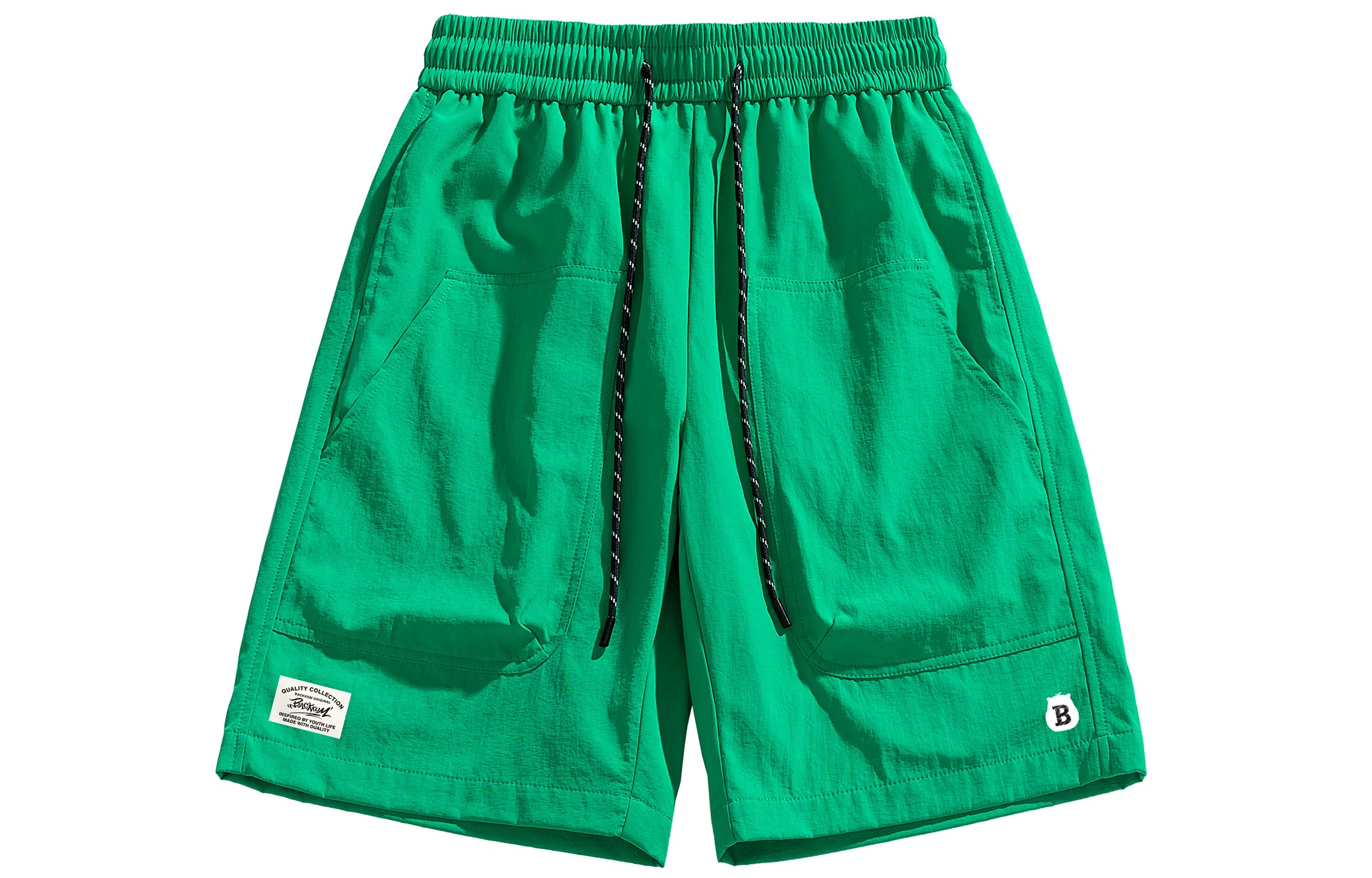 大卫贝肯 美式街头基础款百搭宽松抽绳速干户外工装五分休闲短裤 男女同款