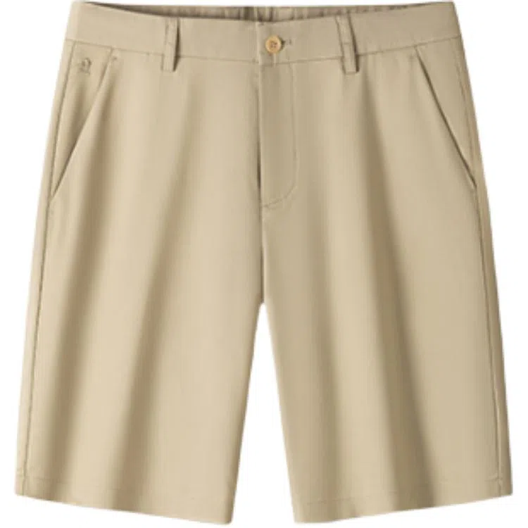 梦特娇 中腰透气排汗纯色简约五分百搭微弹舒适休闲短裤 男款