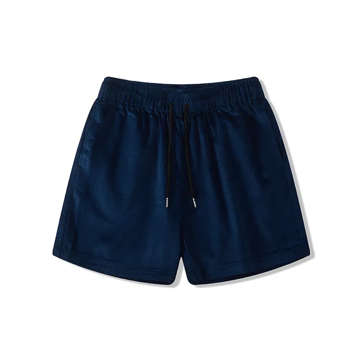 我是大卫 运动阔腿纯色百搭宽松休闲短裤 男款 深蓝色