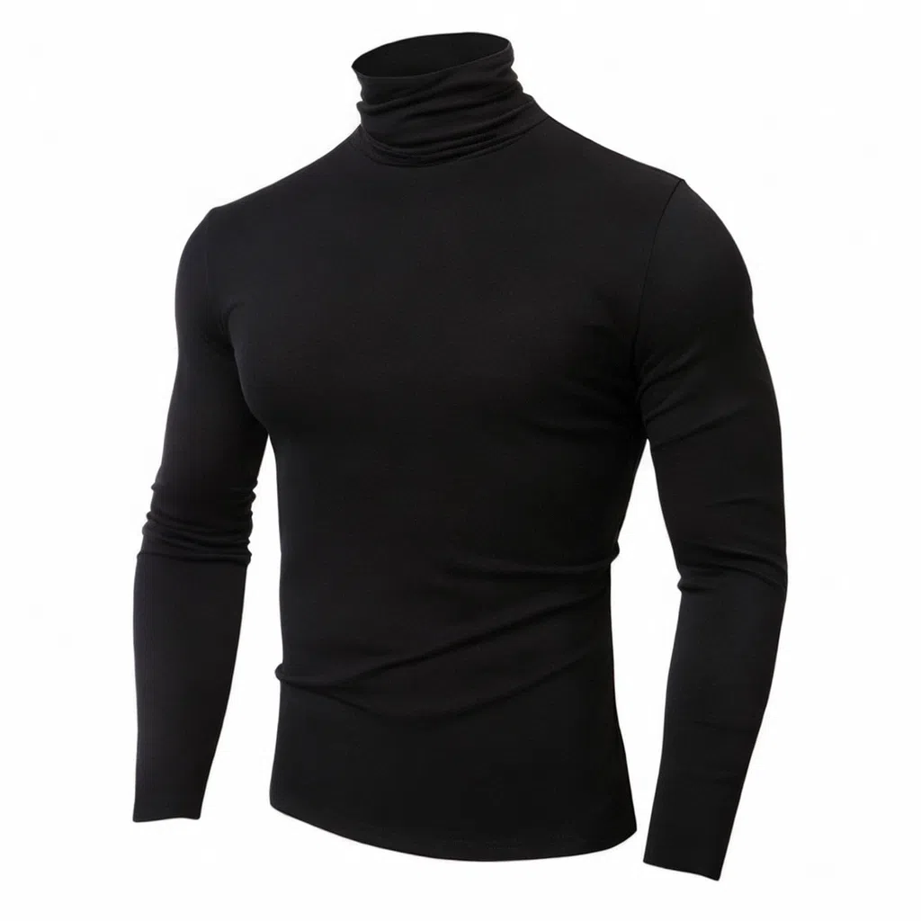 浪莎 长袖欧美运动高领休闲健身衣 男款