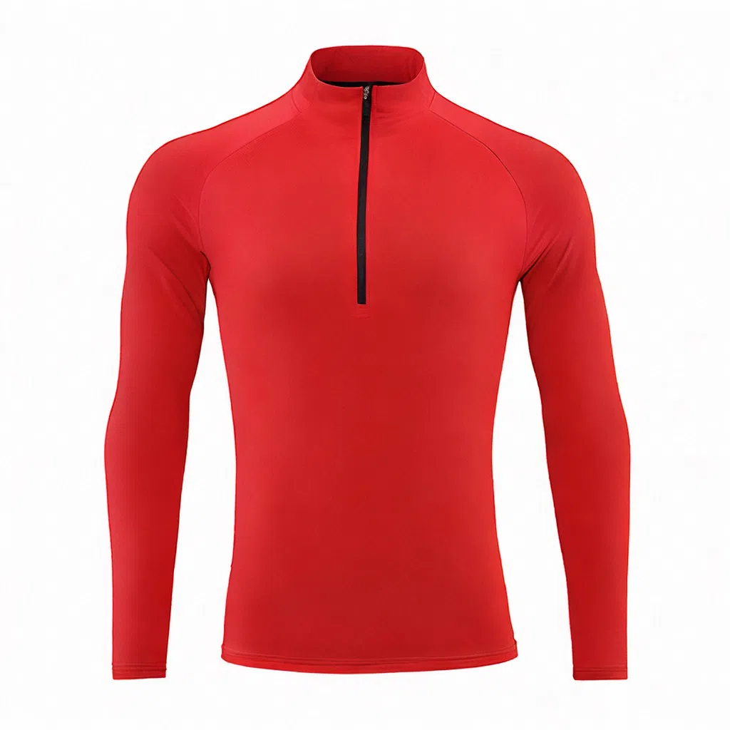 浪莎 跑步休闲拉链训练长袖速干立领反光条健身衣 男款