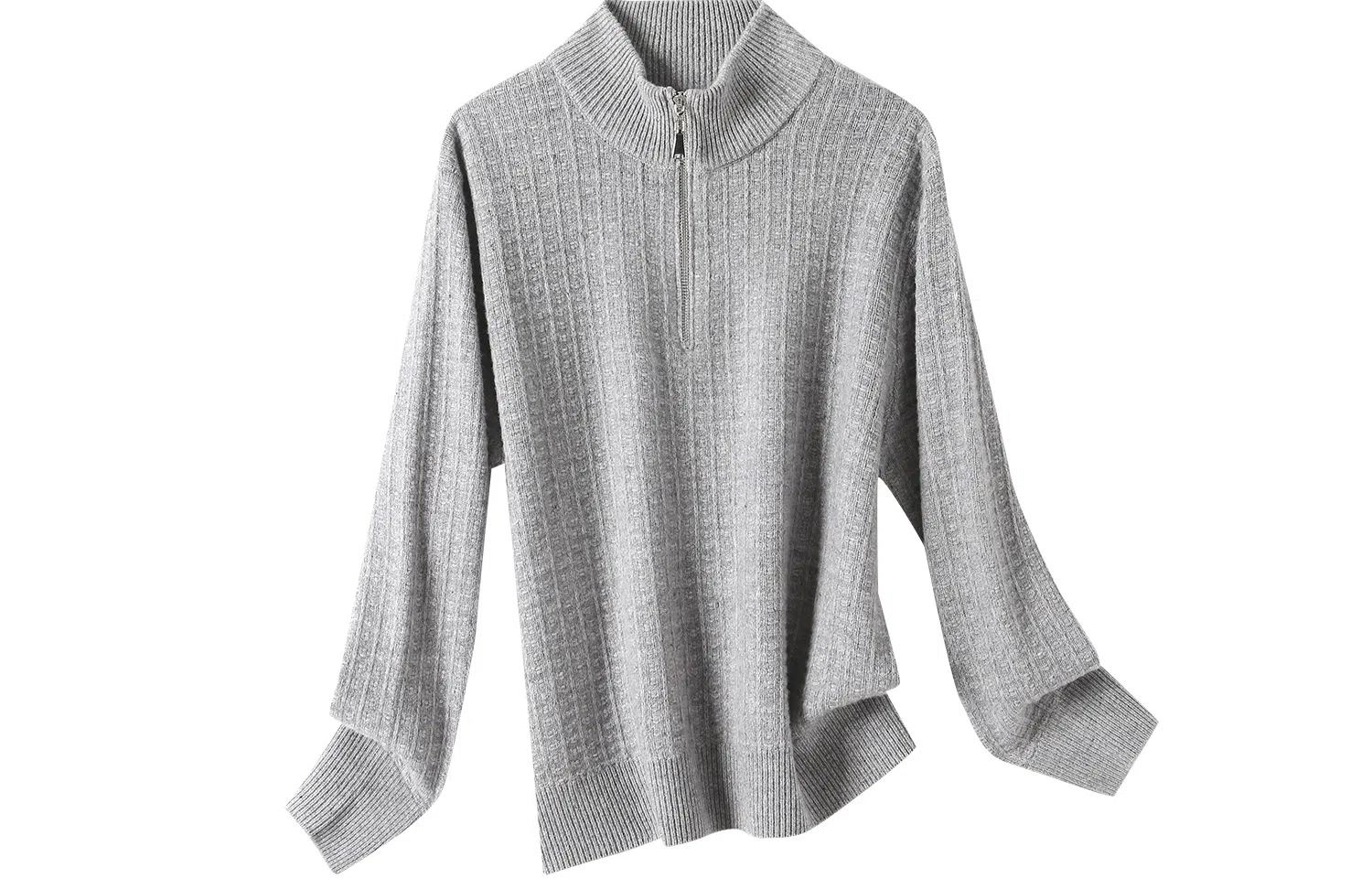 恒源祥 纯色立领宽松长袖毛衣 男女同款